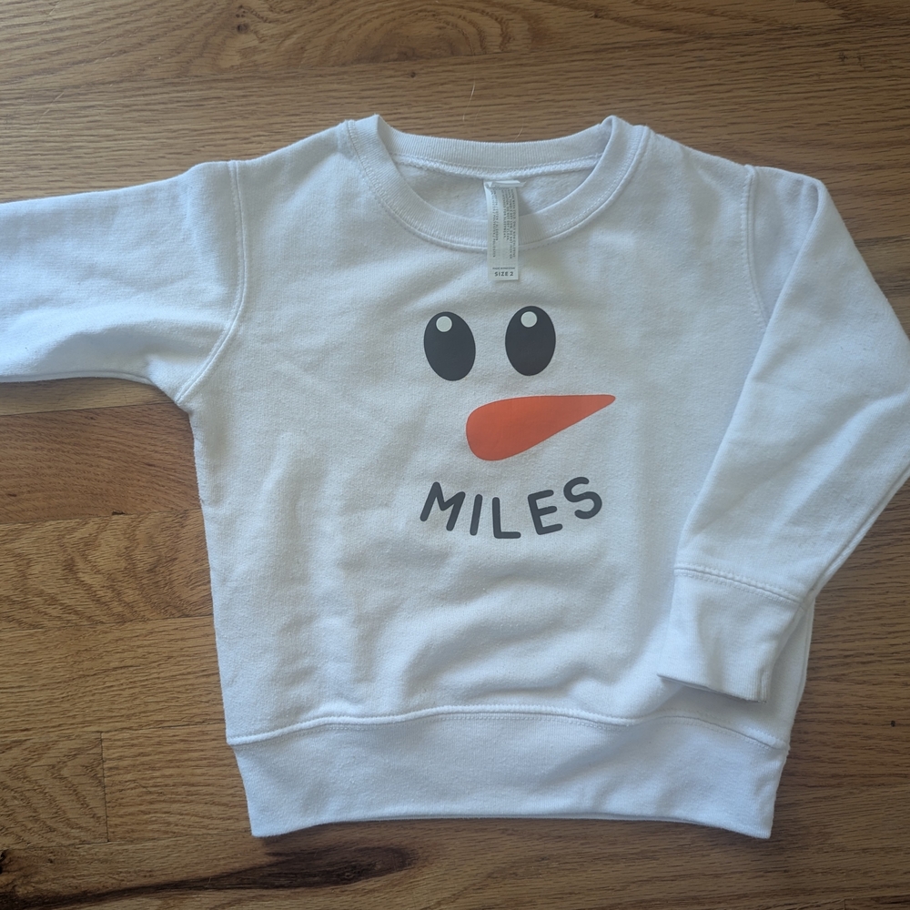 Kids White Graphic Sweatshirt